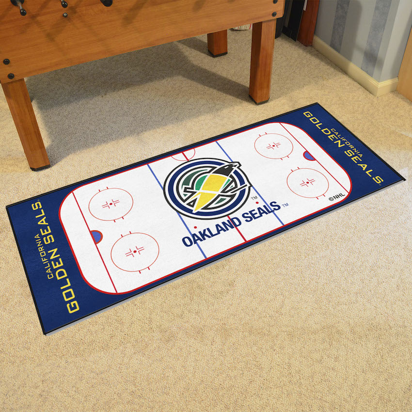 California Golden Seals Vintage 30 x 72 Hockey Rink Carpet Runner - Throwback Logo