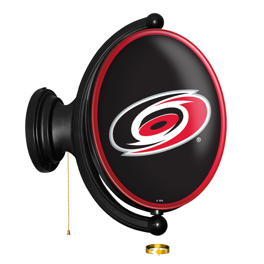 Carolina Hurricanes LED Rotating Wall Sign ~ OVAL