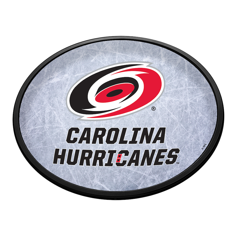 Carolina Hurricanes Slimline Oval LED Wall Sign ~ ICE RINK