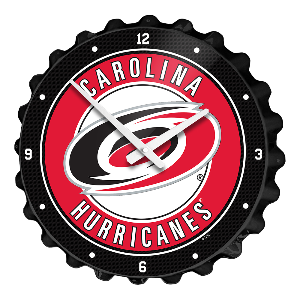 Carolina Hurricanes Bottle Cap Wall Clock