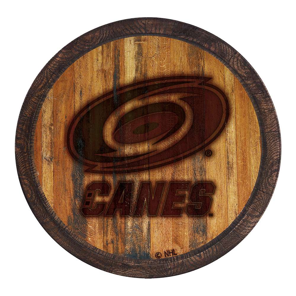 Carolina Hurricanes Branded FAUX Barrel Top Sign