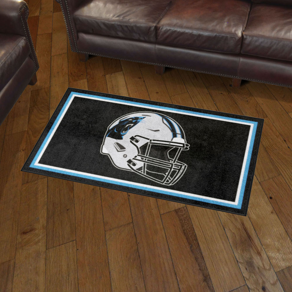 Carolina Panthers 3x5 Area Rug - Helmet Logo