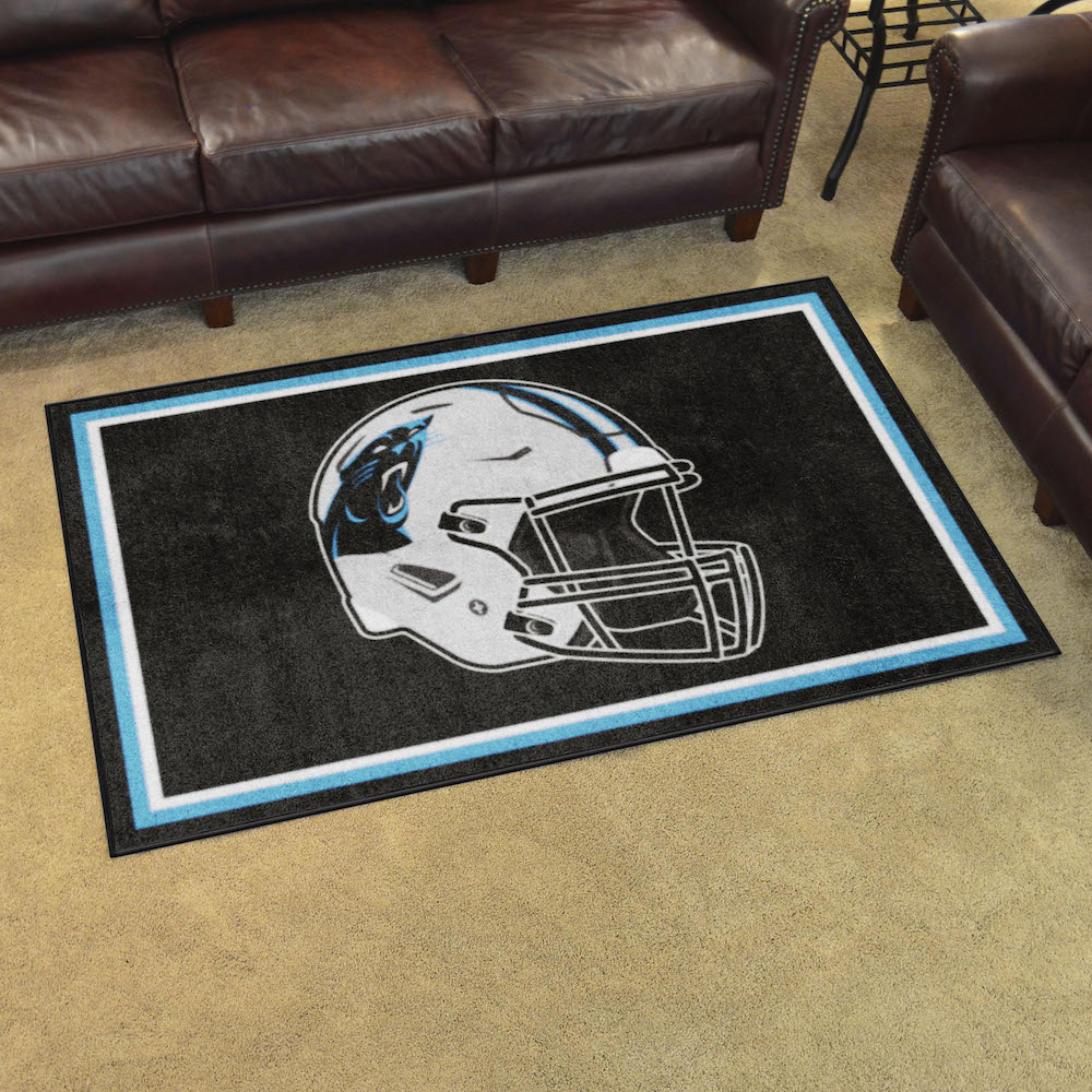 Carolina Panthers 4x6 Area Rug - Helmet Logo