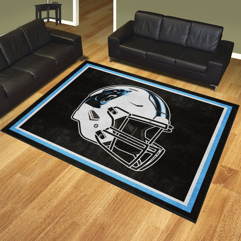 Carolina Panthers Ultra Plush 8x10 Area Rug - Helmet Logo