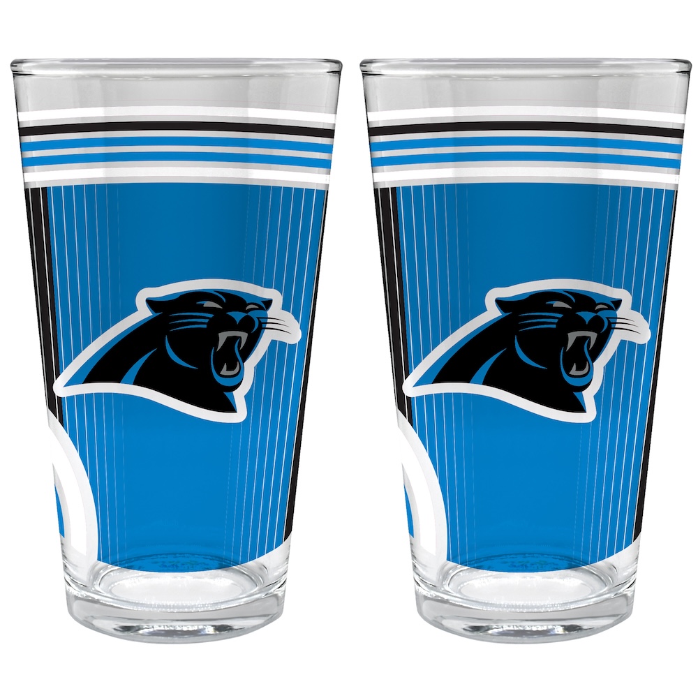 Carolina Panthers COOL VIBES 2 pc Pint Glass Set