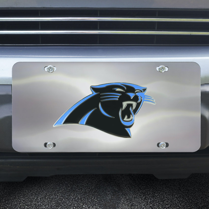 Carolina Panthers Stainless Steel Die-cast License Plate