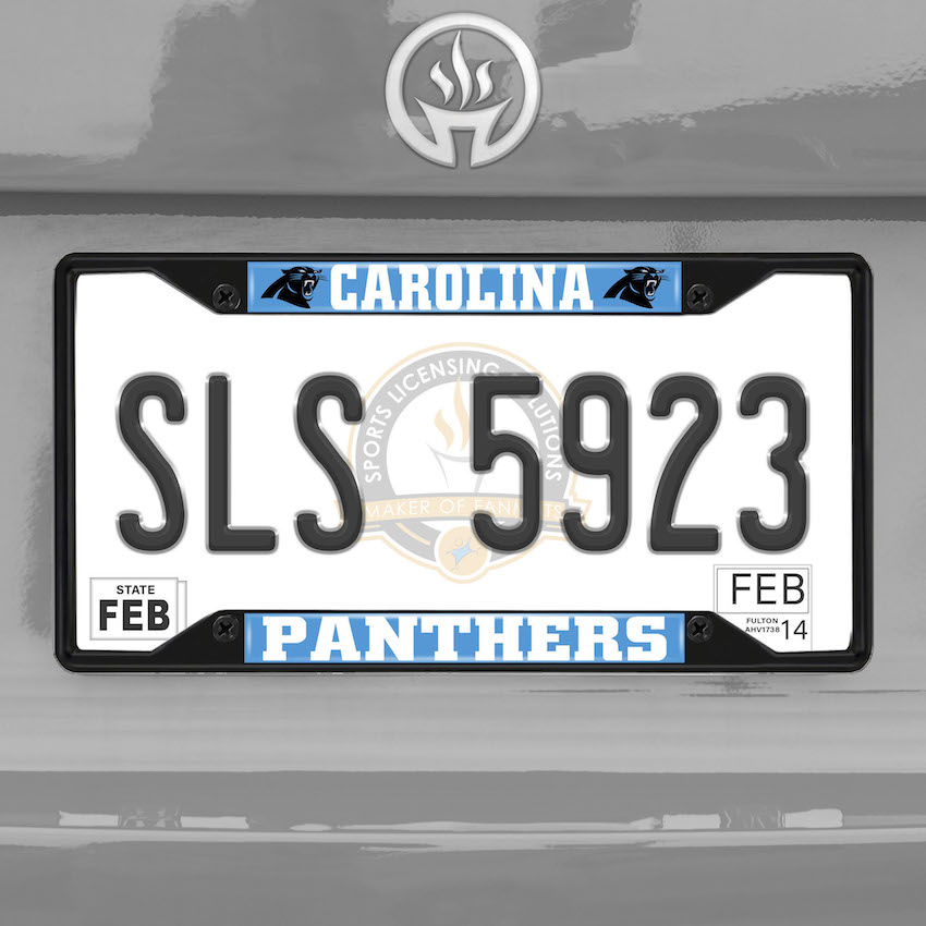 Carolina Panthers Black License Plate Frame