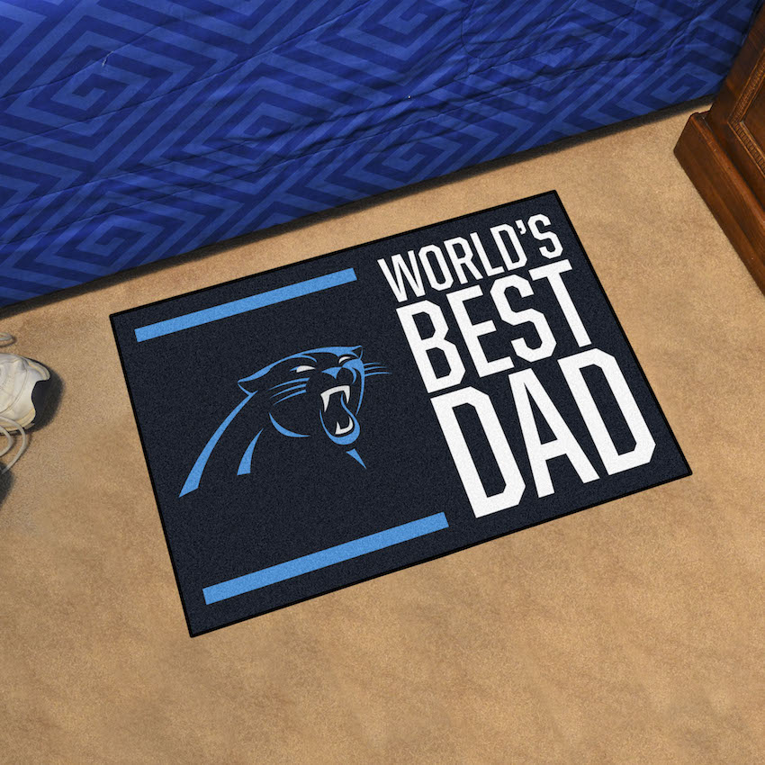 Carolina Panthers 20 x 30 WORLDS BEST DAD Floor Mat