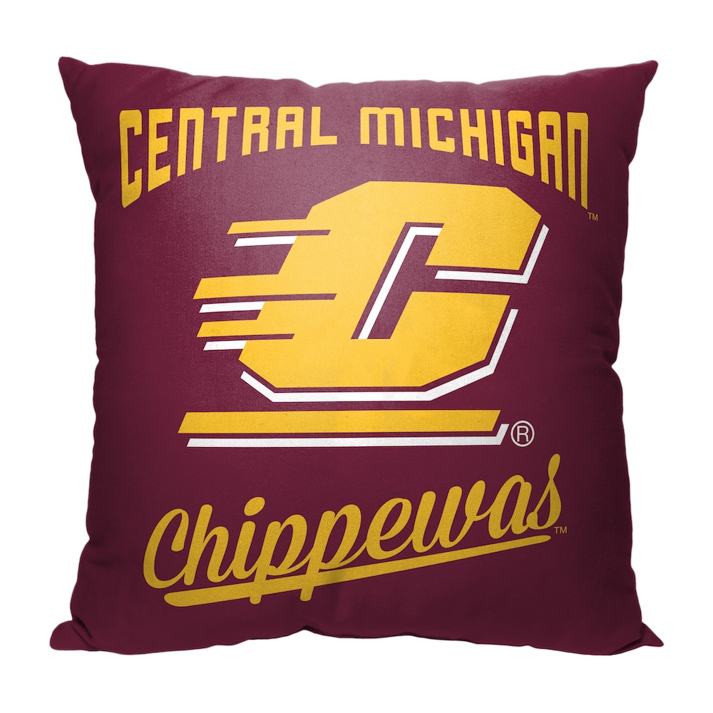 Central Michigan Chippewas ALUMNI Decorative Throw Pillow 18 x 18 inch
