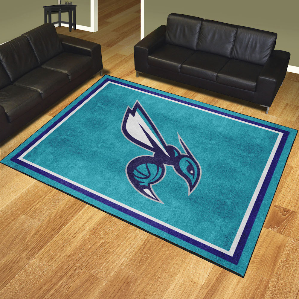 Charlotte Hornets Ultra Plush 8x10 Area Rug - 2nd Logo