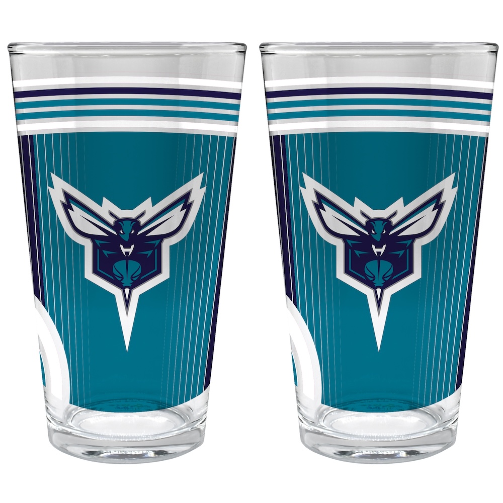 Charlotte Hornets COOL VIBES 2 pc Pint Glass Set