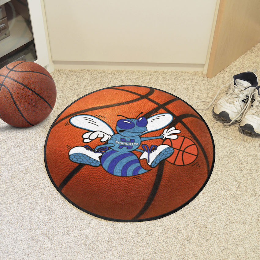 Charlotte Hornets Vintage Basketball Mat - Throwback Logo