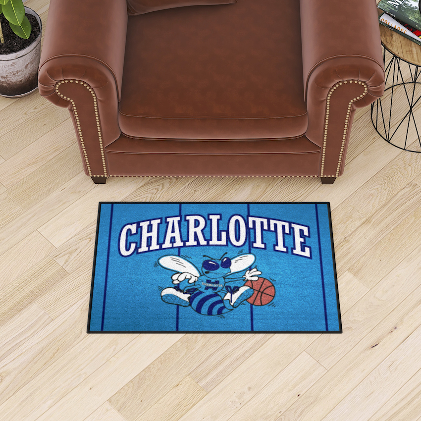 Charlotte Hornets Vintage 20 x 30 STARTER Floor Mat - Throwback NAME