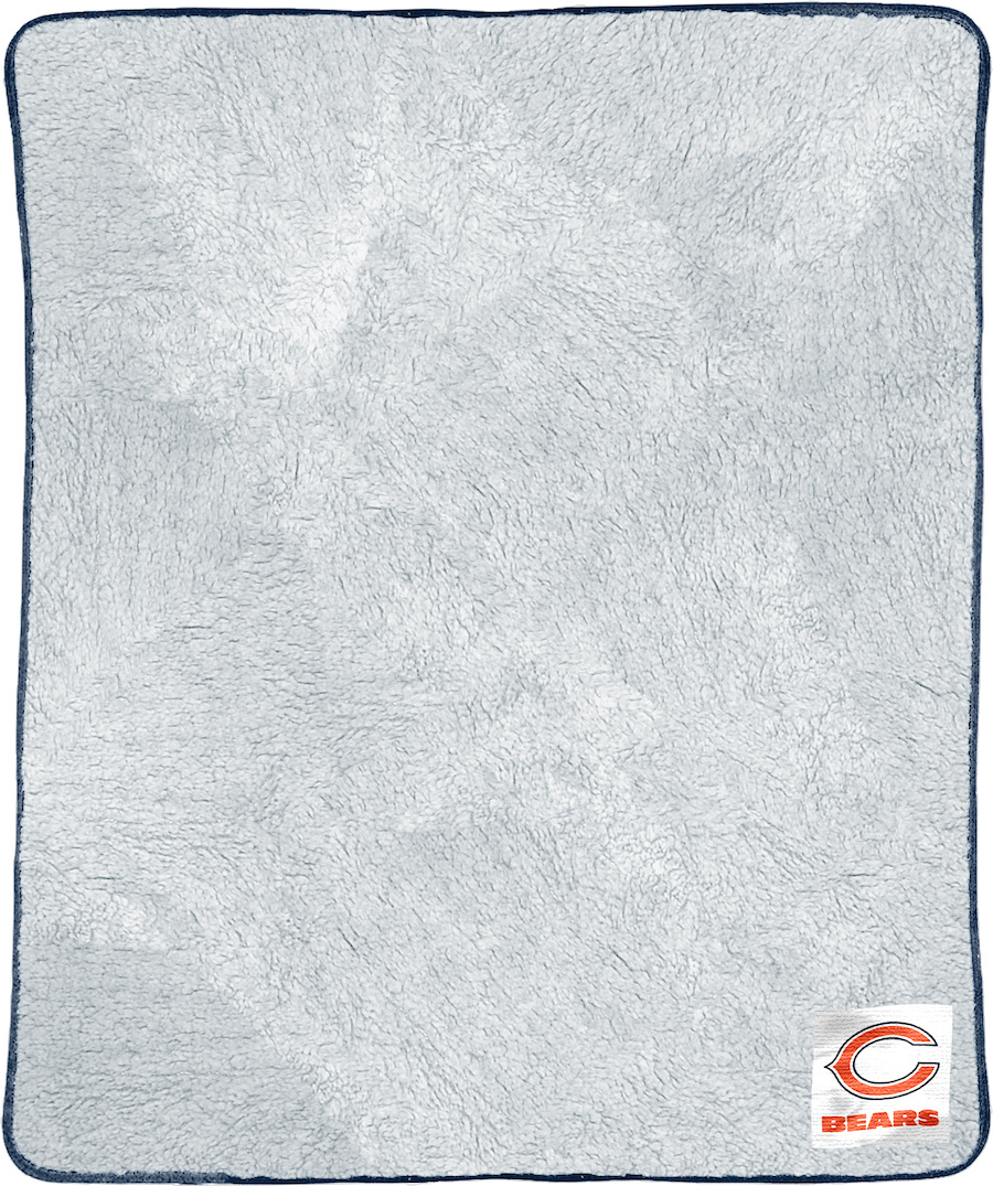 Chicago Bears 2 Tone SHERPA Throw Blanket