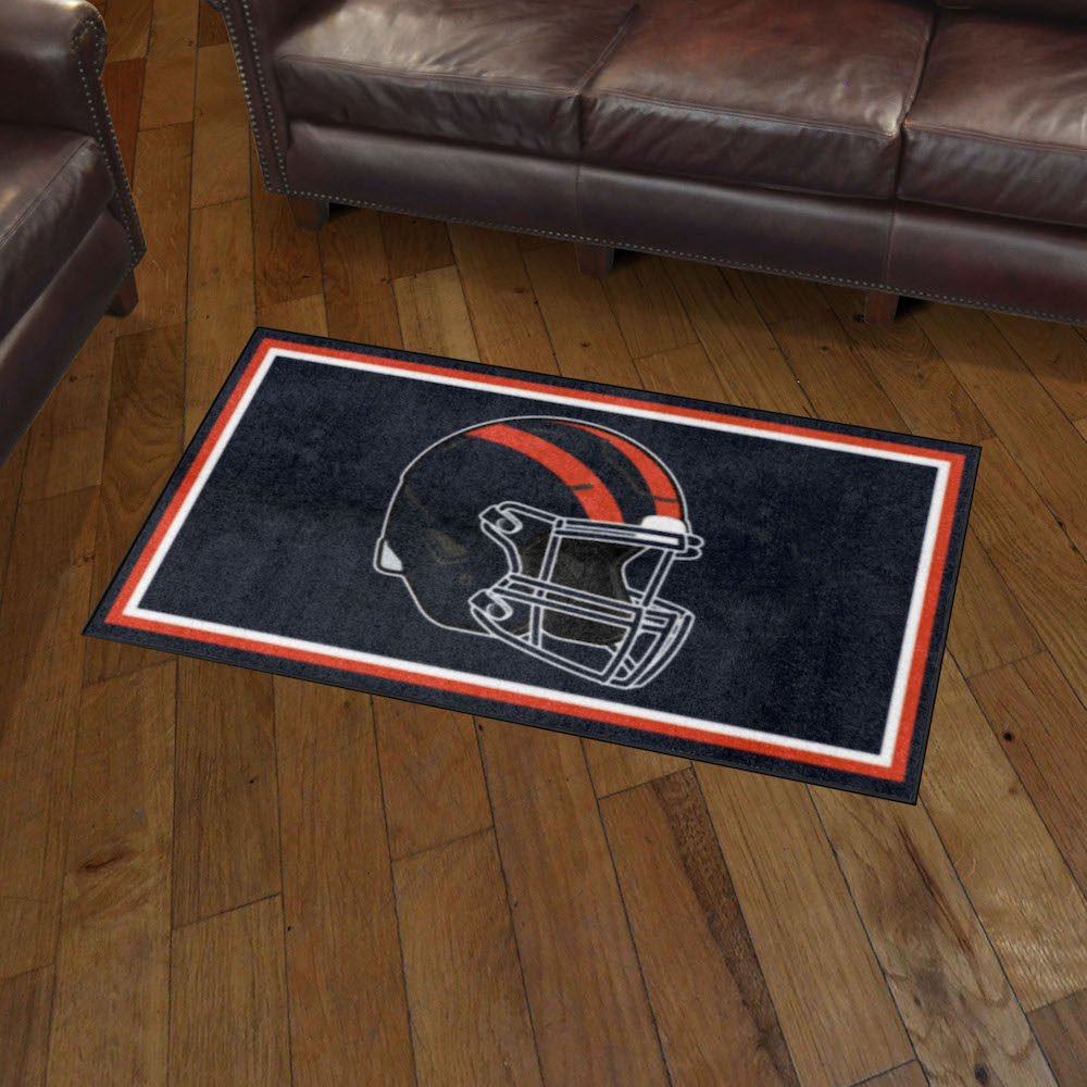 Chicago Bears 3x5 Area Rug - Throwback Helmet Logo