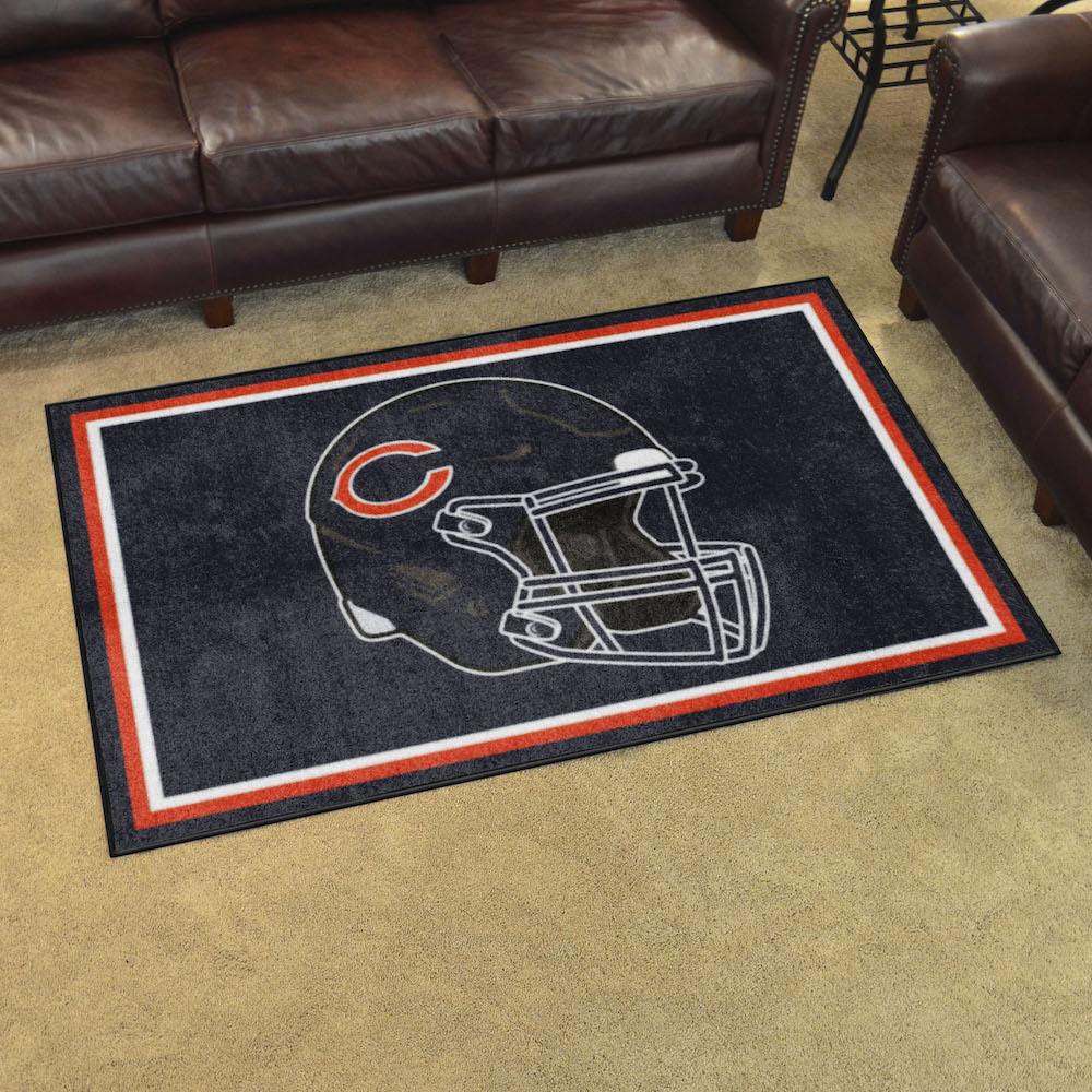 Chicago Bears 4x6 Area Rug - Helmet Logo