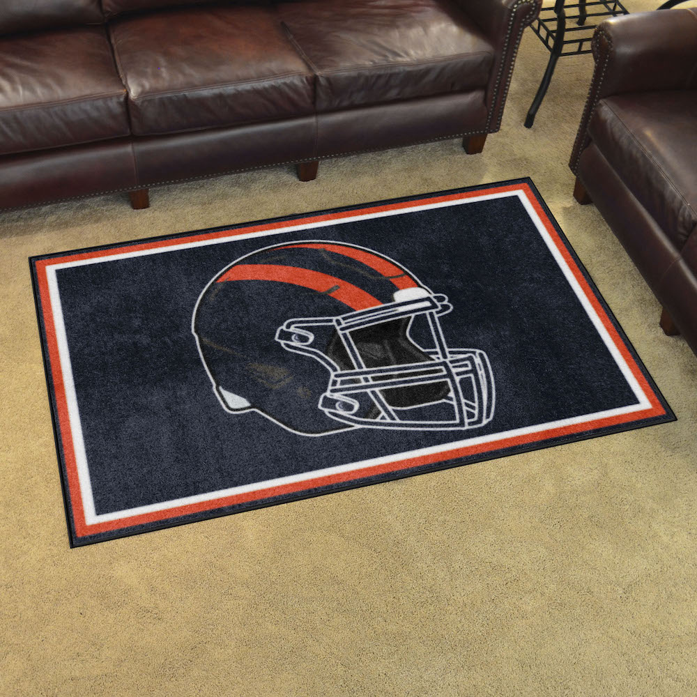 Chicago Bears 4x6 Area Rug - Throwback Helmet Logo