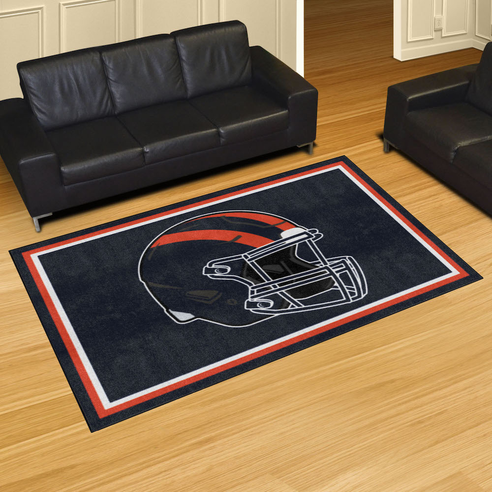 Chicago Bears 5x8 Area Rug - Throwback Helmet Logo