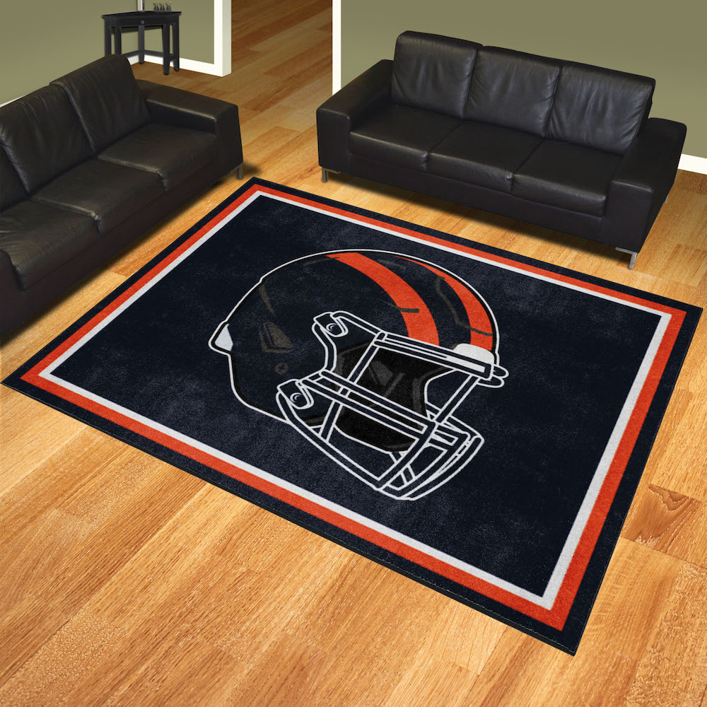 Chicago Bears Ultra Plush 8x10 Area Rug - Throwback Helmet Logo