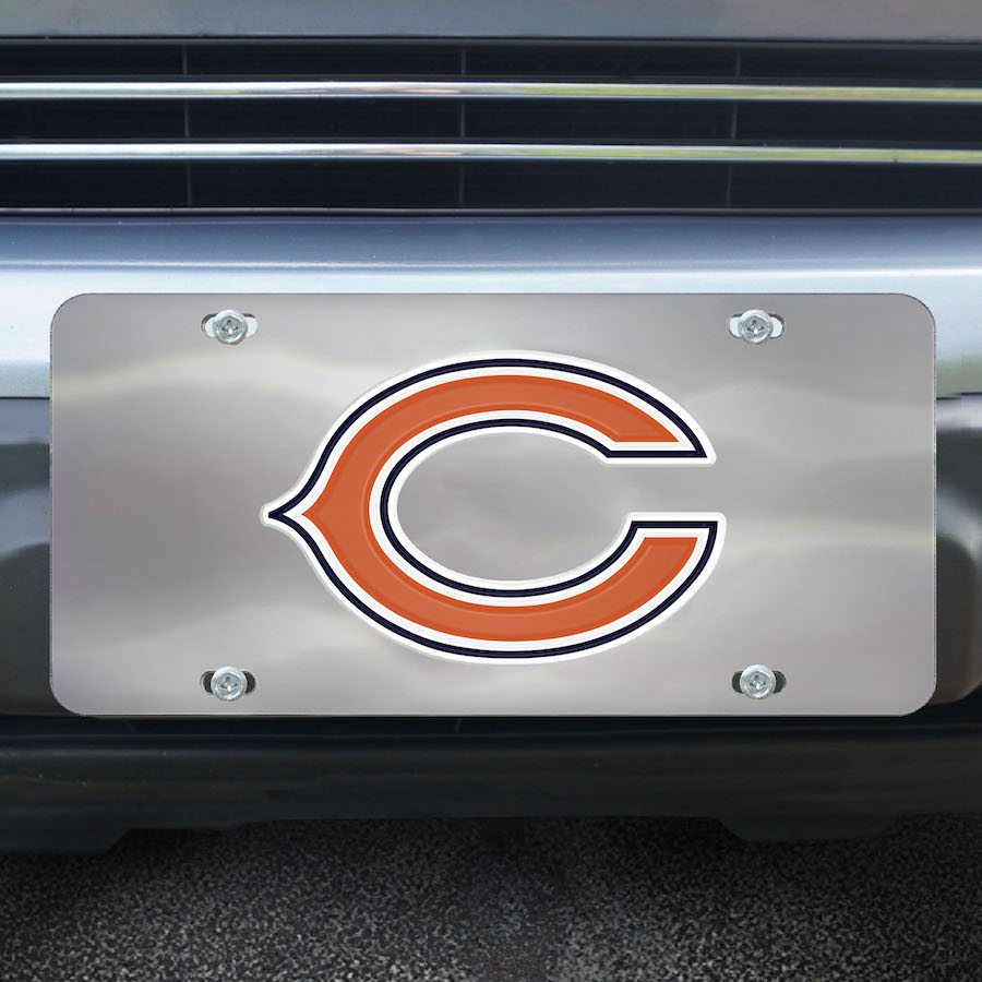 Chicago Bears Stainless Steel Die-cast License Plate