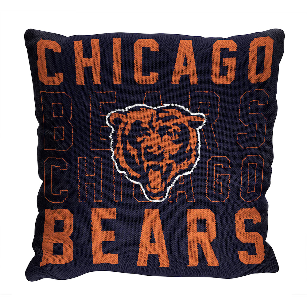 Chicago Bears Stacked 20 x 20 Woven Pillow