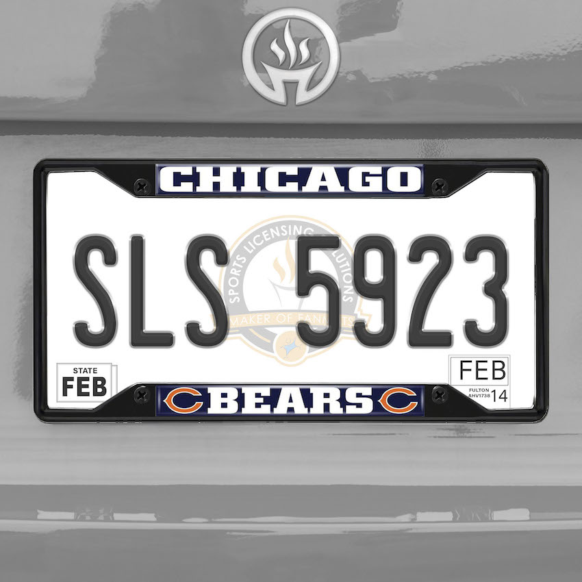 Chicago Bears Black License Plate Frame