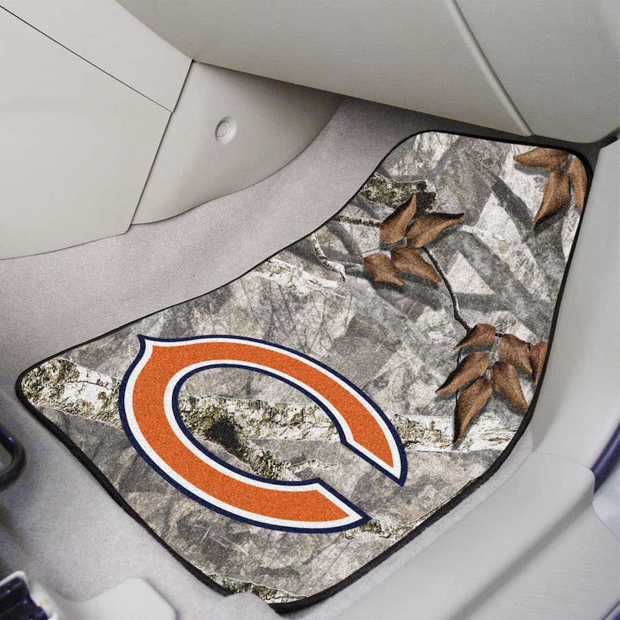 Chicago Bears Carpeted Camouflage Car Floor Mats 18 x 27 inch