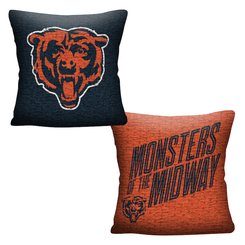 Chicago Bears Double Sided INVERT Woven Pillow