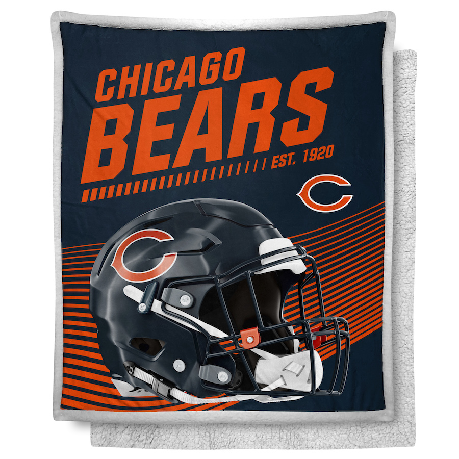 Chicago Bears Mink SHERPA Throw Blanket