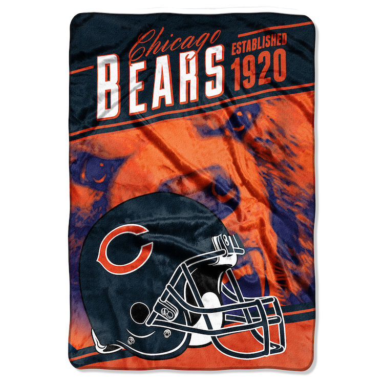 Chicago Bears OVERSIZED Micro Raschel Blanket 62 x 90