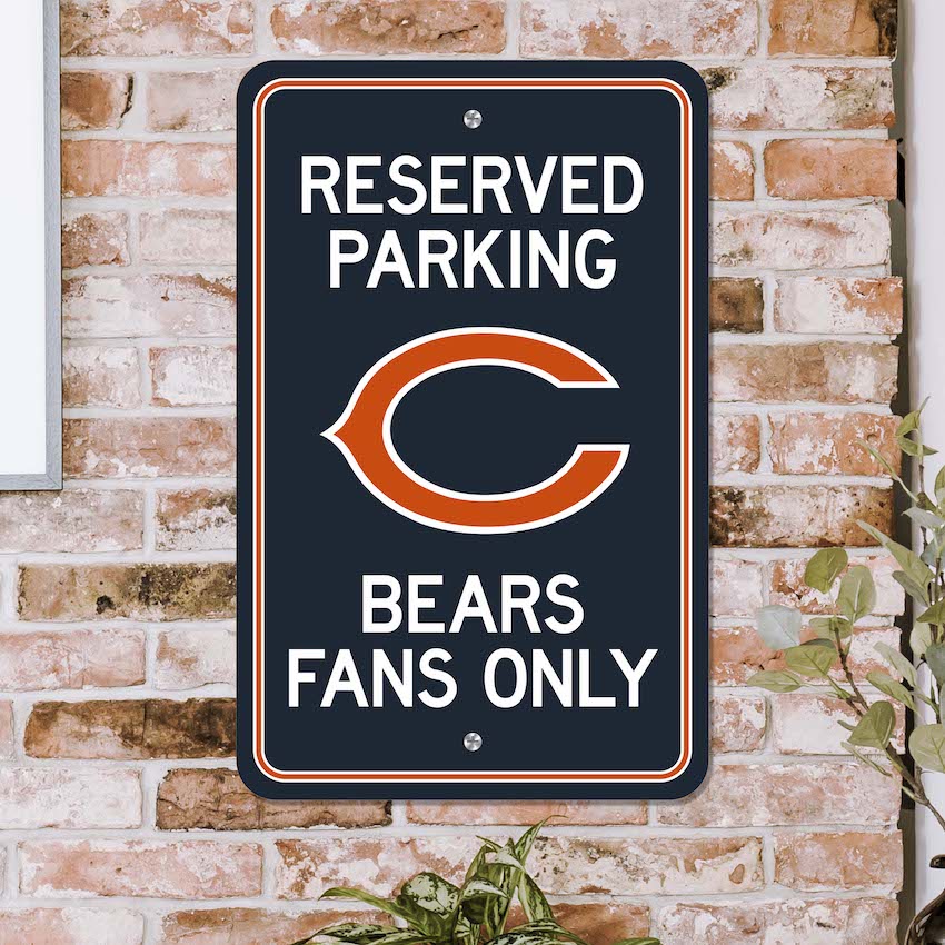 Chicago Bears RESERVED Parking Sign