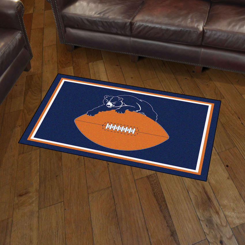 Chicago Bears Vintage 3x5 Area Rug Throwback Logo