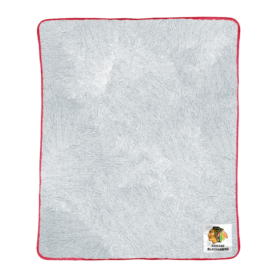 Chicago Blackhawks 2 Tone SHERPA Throw Blanket