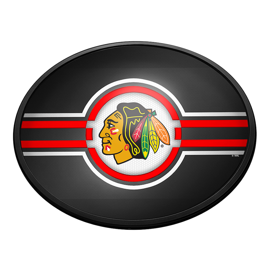 Chicago Blackhawks Slimline LED Wall Sign ~ OVAL