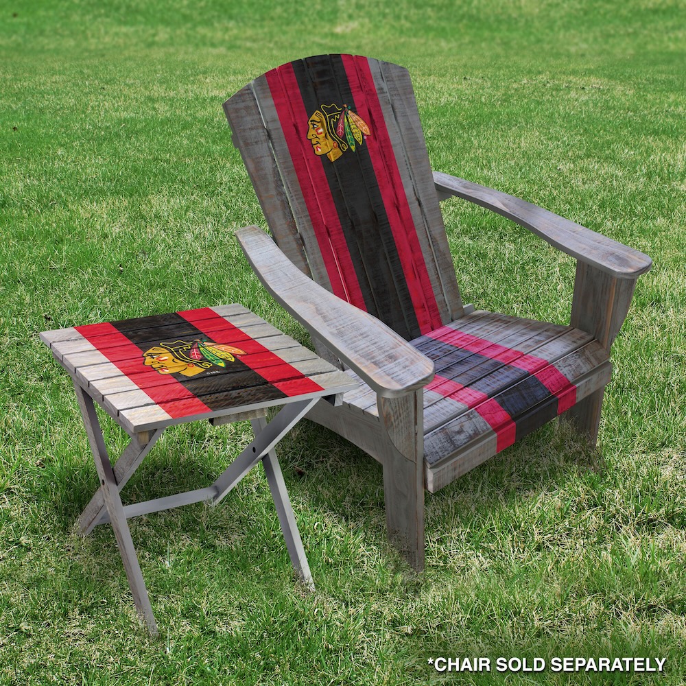 Chicago Blackhawks Wooden Adirondack Folding Table