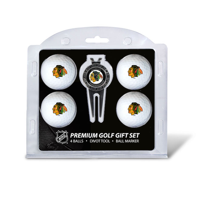 Chicago Blackhawks 4 Golf Ball and Divot Tool Set