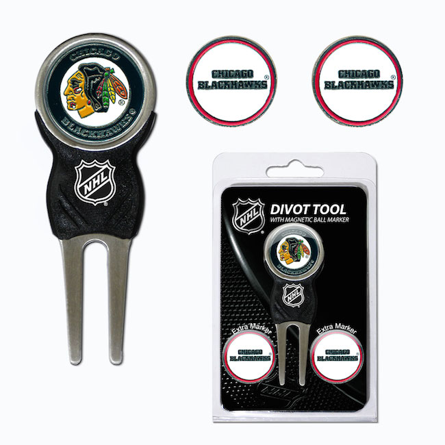 Chicago Blackhawks 3 Marker Signature Divot Tool Pack