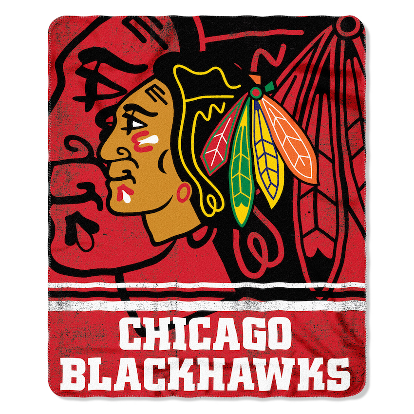 Chicago Blackhawks Fleece Throw Blanket 50 x 60