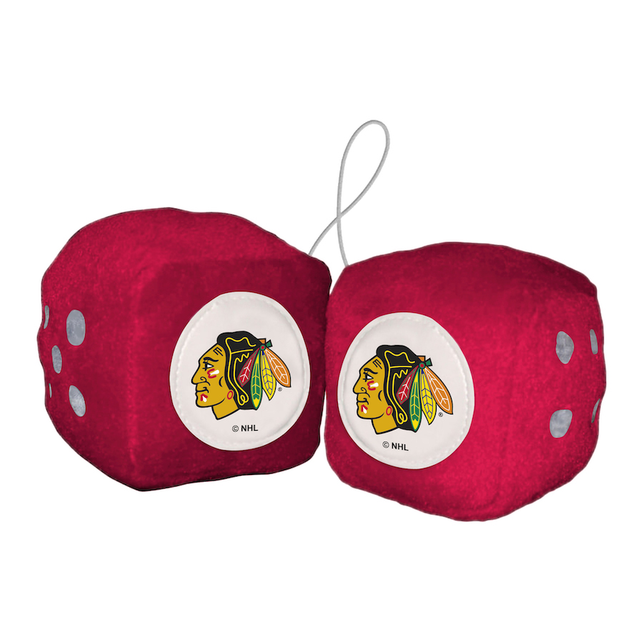 Chicago Blackhawks Fuzzy Dice