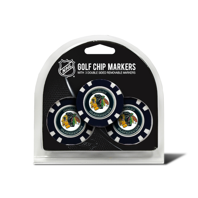 Chicago Blackhawks 3 Pack Golf Chips