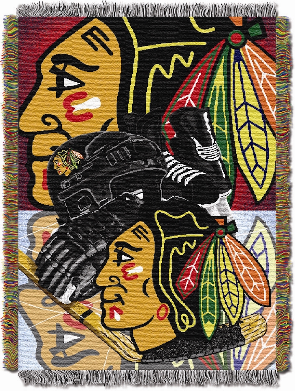 Chicago Blackhawks Home Ice Advantage Series Tapestry Blanket 48 x 60