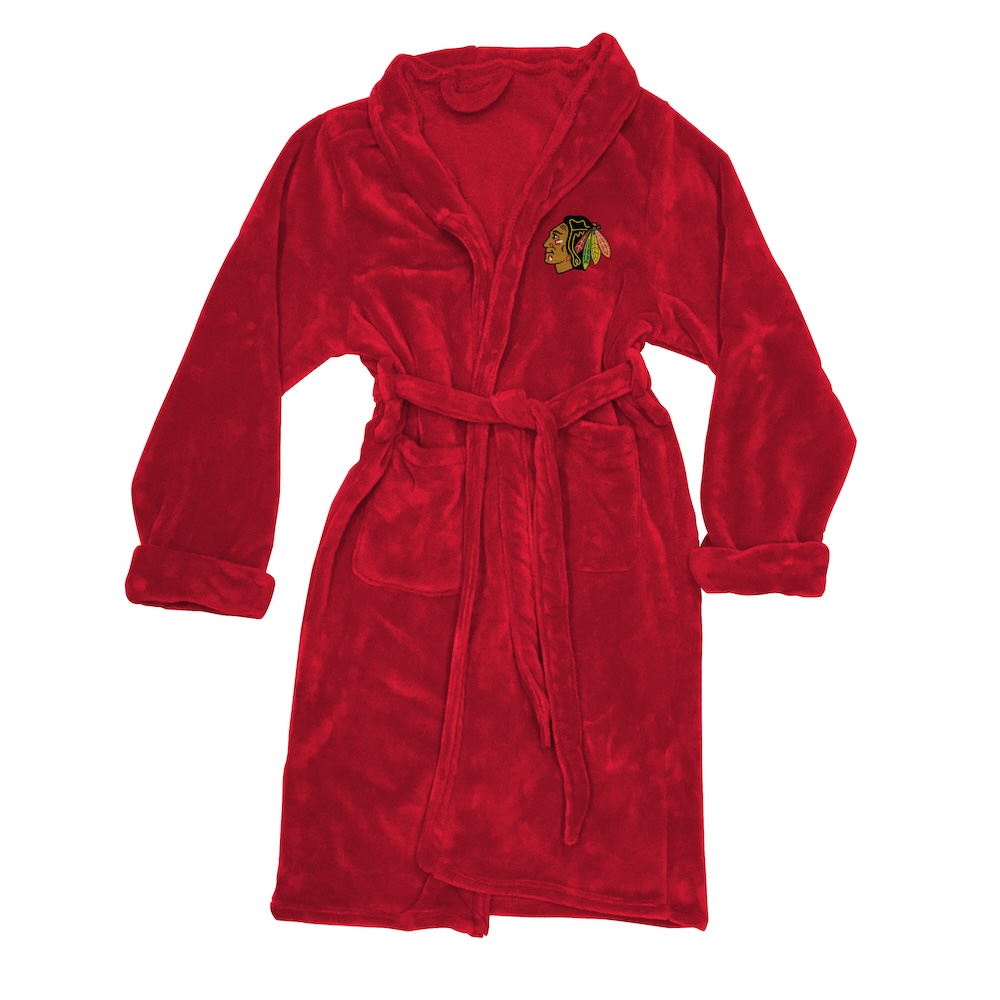 Chicago Blackhawks Mens Silk Touch Bath Robe (L/XL)