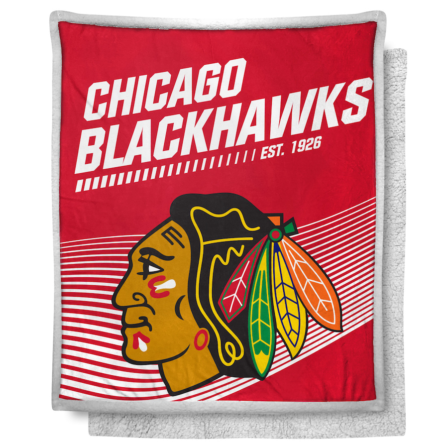 Chicago Blackhawks Mink SHERPA Throw Blanket