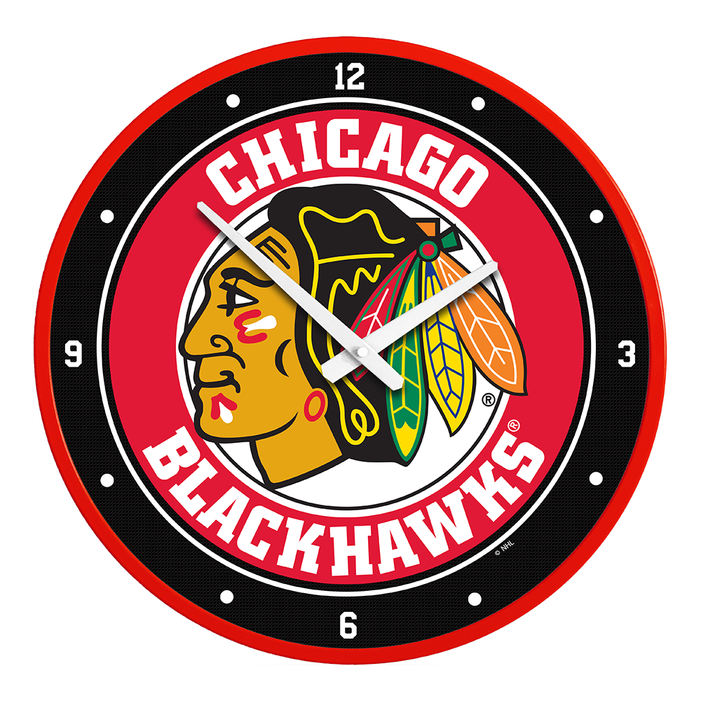 Chicago Blackhawks Modern Disc Wall Clock