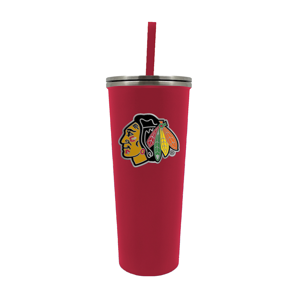 Chicago Blackhawks 24 oz Team Color Skinny Tumbler