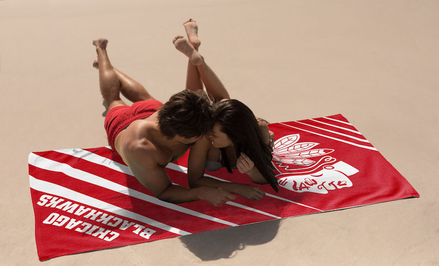 Chicago Blackhawks Oversized Beach Towel and Mat