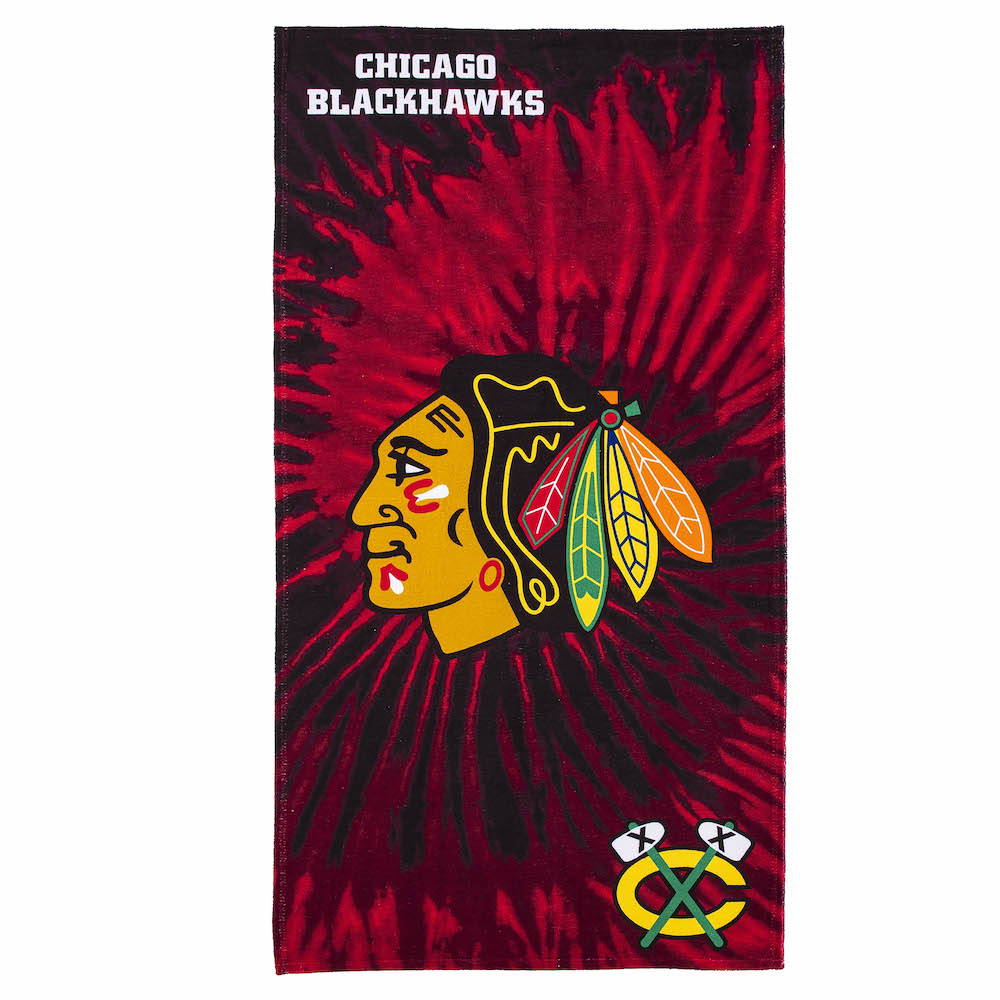 Chicago Blackhawks Pyschedelic 30x60 Beach Towel