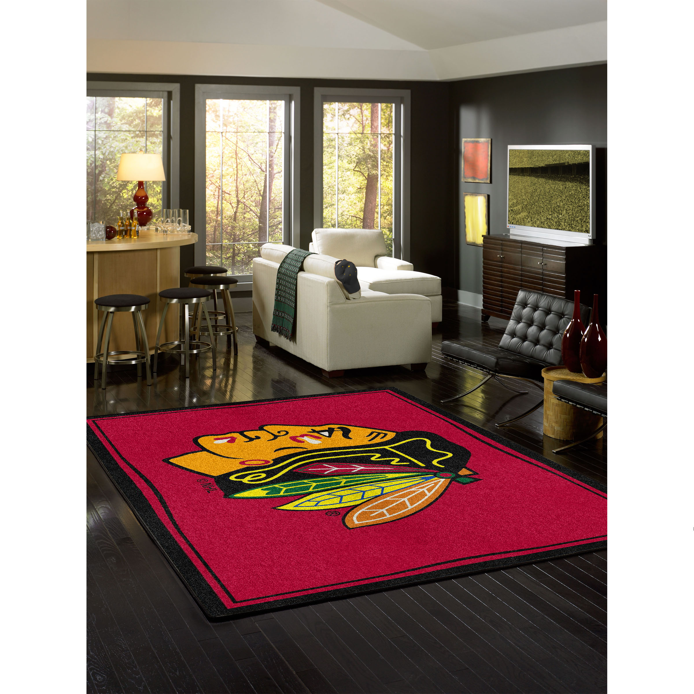 Chicago Blackhawks 4 X 6 SPIRIT Rug