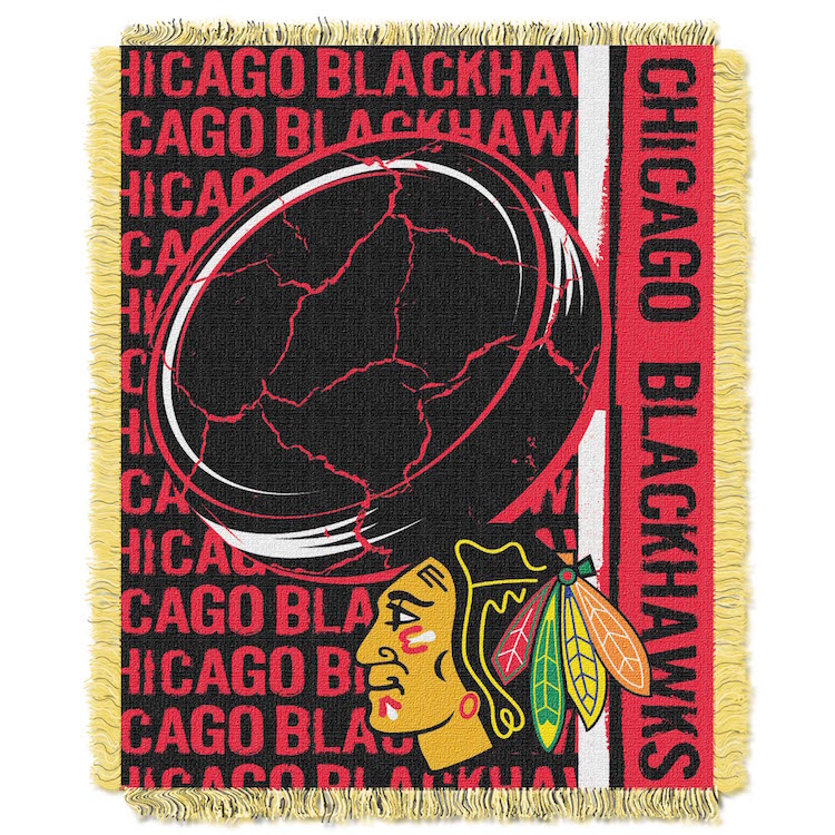 Chicago Blackhawks Double Play Tapestry Blanket 48 x 60