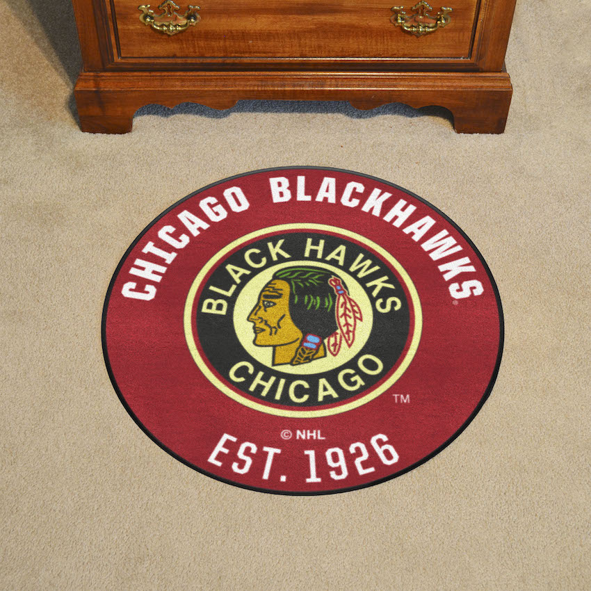 Chicago Blackhawks Vintage Roundel Mat - Throwback Logo